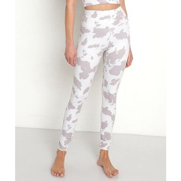 Beach Riot Piper Leggings Womens‎ Medium Taupe Cow High Rise Active Athletic - Picture 1 of 12